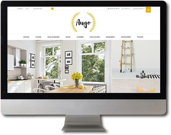 Theme Augo : Design de site pour la creation de boutique en ligne avec Shop Application